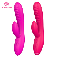 SacKnove New Full Silicone Erotic G Spot Nipple Pussy Vaginal Vibration Thrusting Masturbating Women Vibrator Sex Toy For Adult